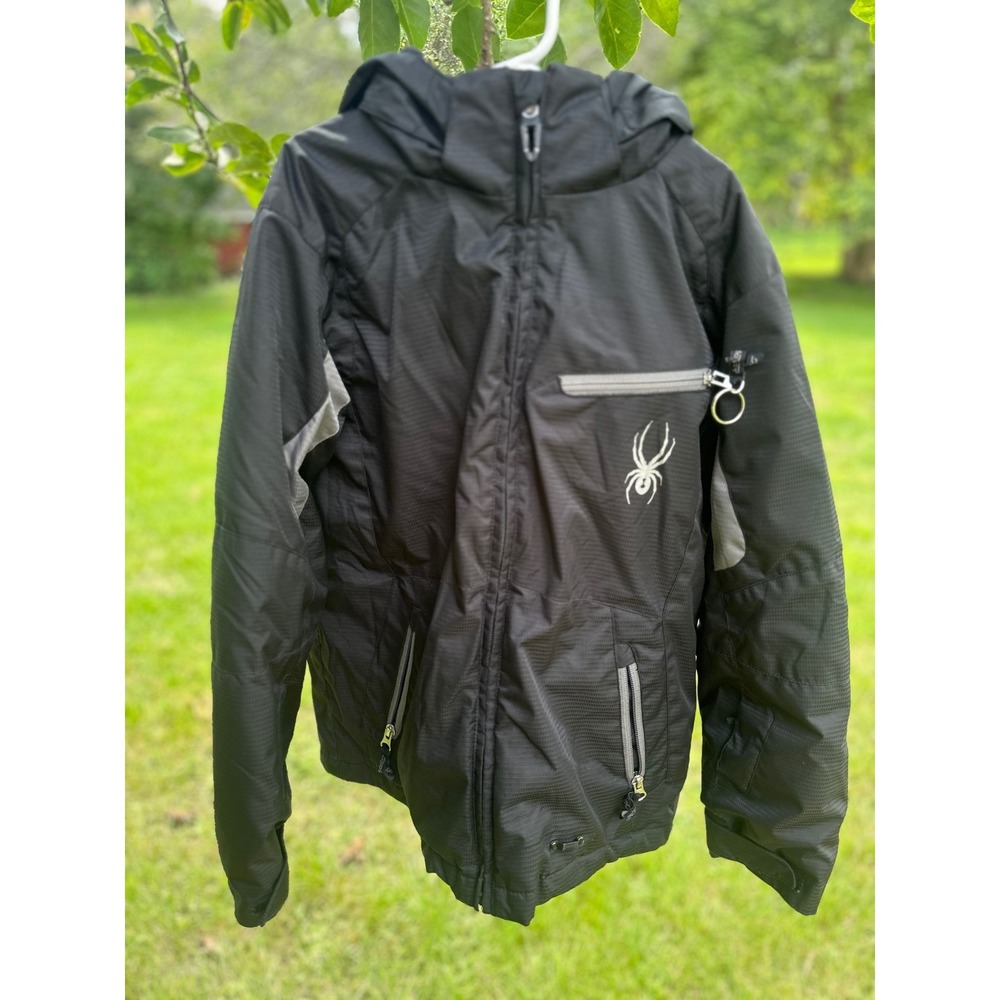 Spyder Black Kids Jacket with Gray Accents